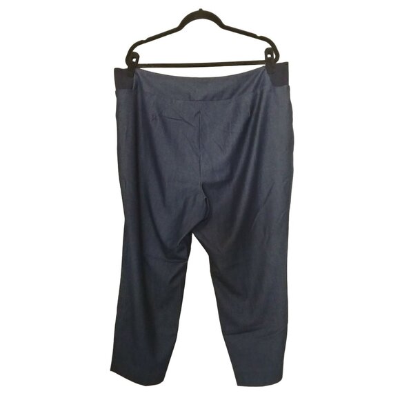 Investments II Womens Stretch Pants With Elastic Sides Size 18W Casual Navy - Picture 4 of 7